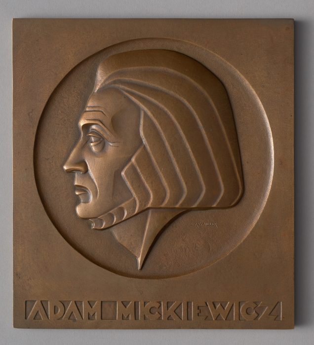 Plakieta - Adam Mickiewicz (1789-1855); 1932/1933,MHW 25592