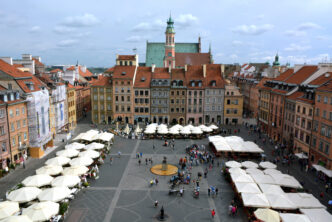 Panorama Warszawy z muzealnego punktu widokowego
