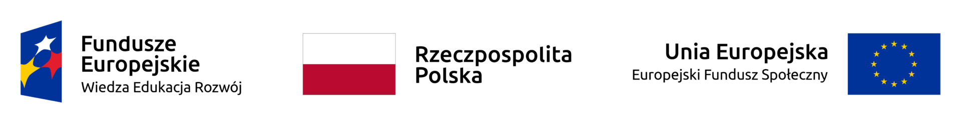Logotypy: Fundusze Europejskie, flaga Polski, Unia Europejska.