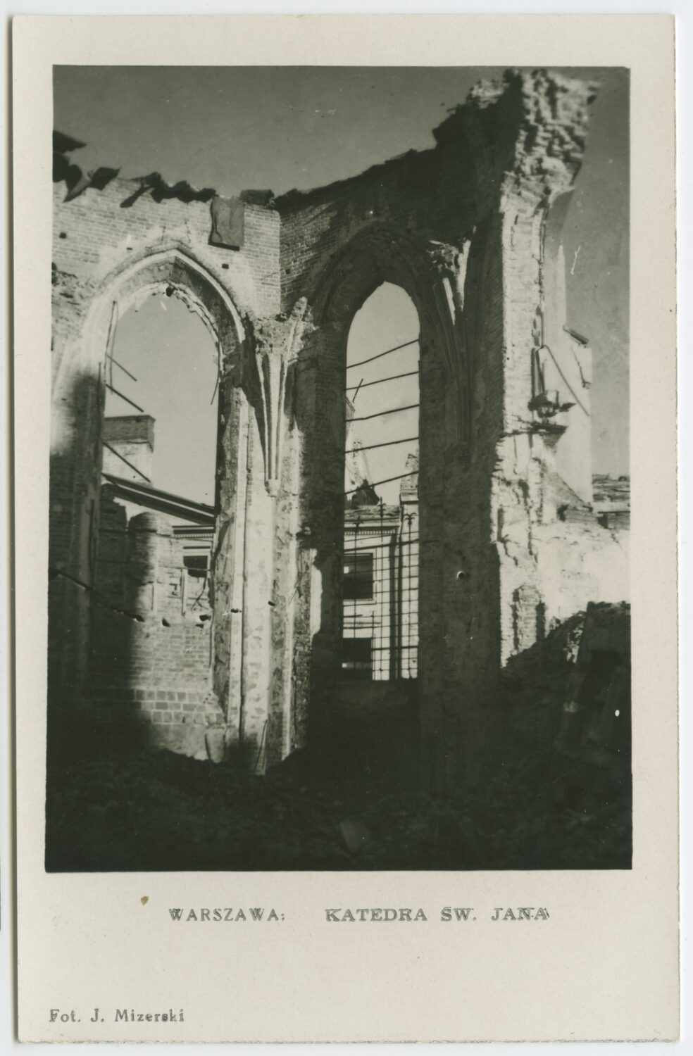 Ruiny katedry św. Jana Chrzciciela, Jerzy Mizerski, 1945, zbiory Muzeum Warszawy